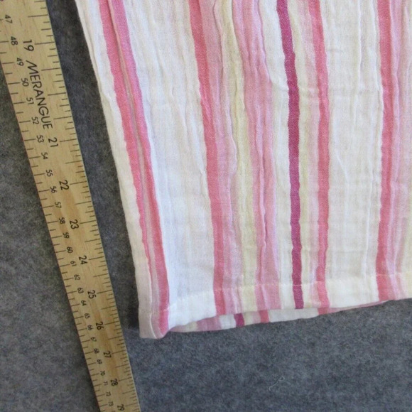 Habitat Womens Pants XXL Pink Cotton Gauze Pull On Casual Stripe Wide Leg 248 - Picture 8 of 15